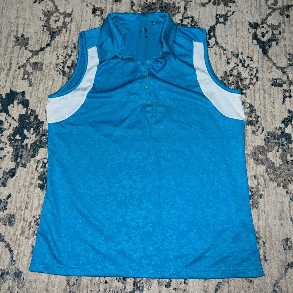 Blue and White Golf Polo